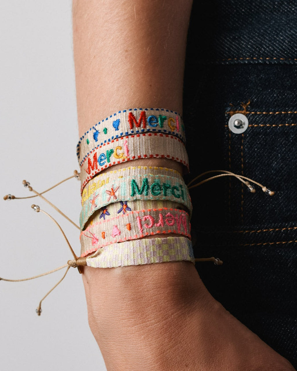 Merci x Guanabana - Bracelet Cœur - Bleu