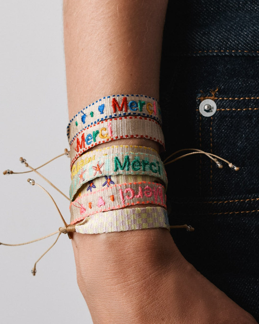 Merci x Guanabana - Bracelet Etoiles - Rose