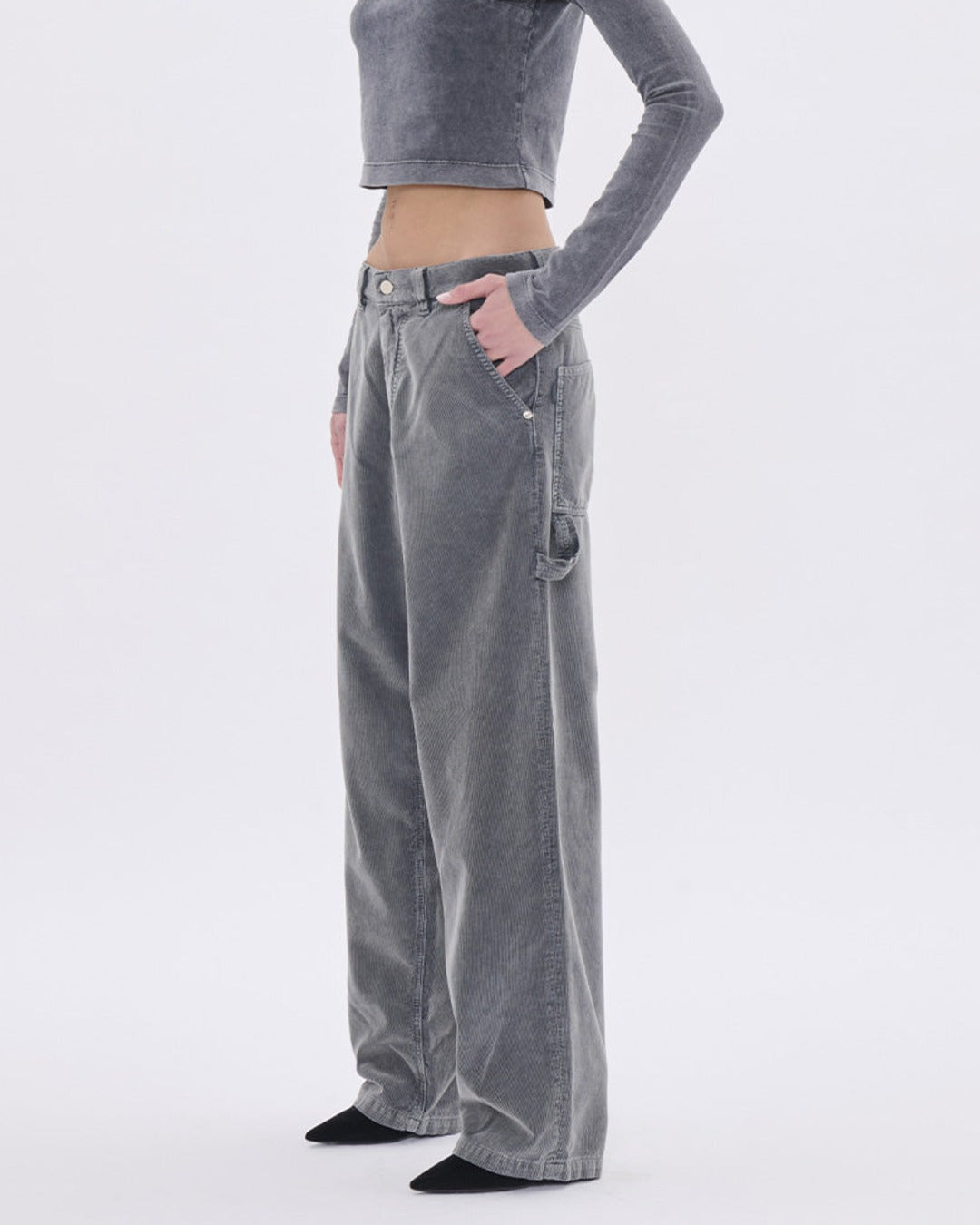 Haikure - Jeans Sibilla Velvet Pier - Gris