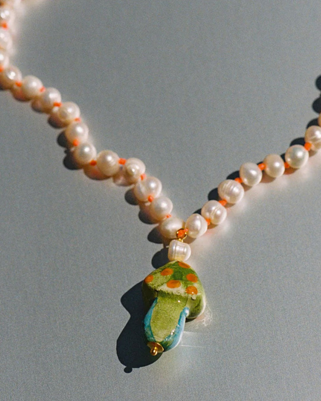Cashfana - Funghi Necklace - Green