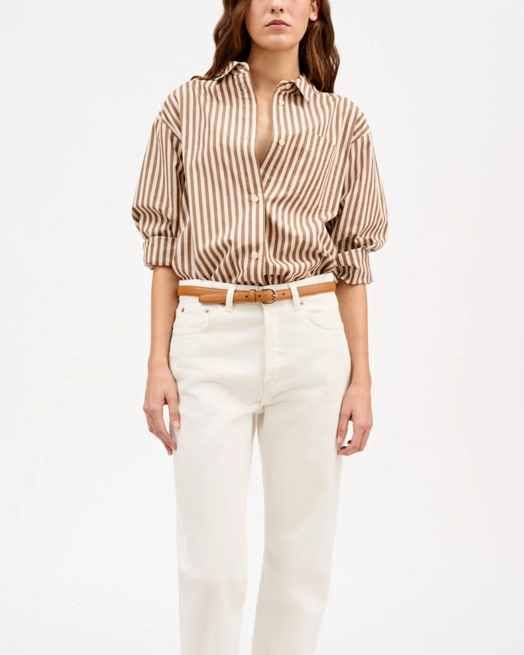 Skall Studio - Chemise Edgar - Marron & Ecru