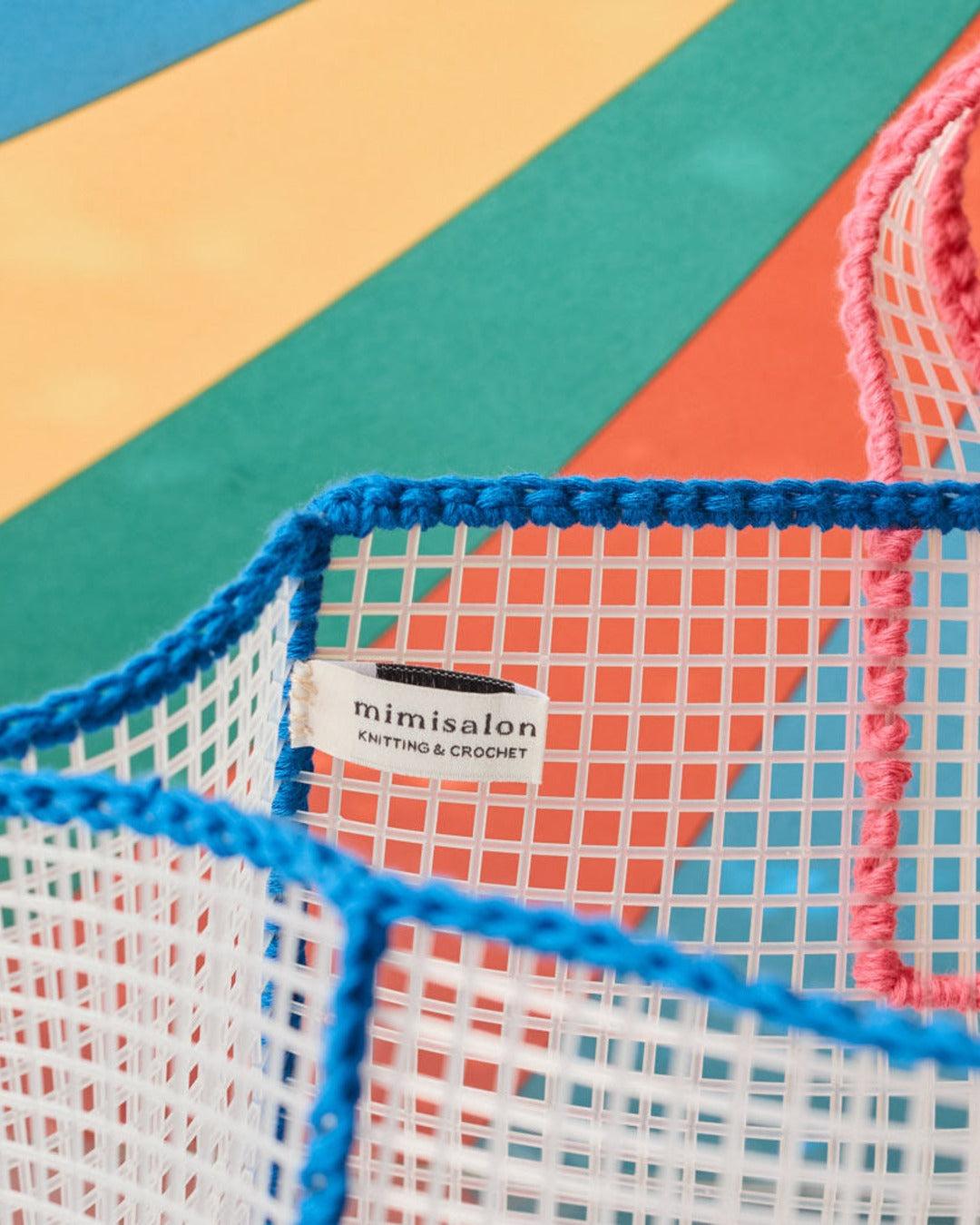 Merci x Mimi Salon - Mimi Salon x Merci - Basket Bag L - Blue & Pink