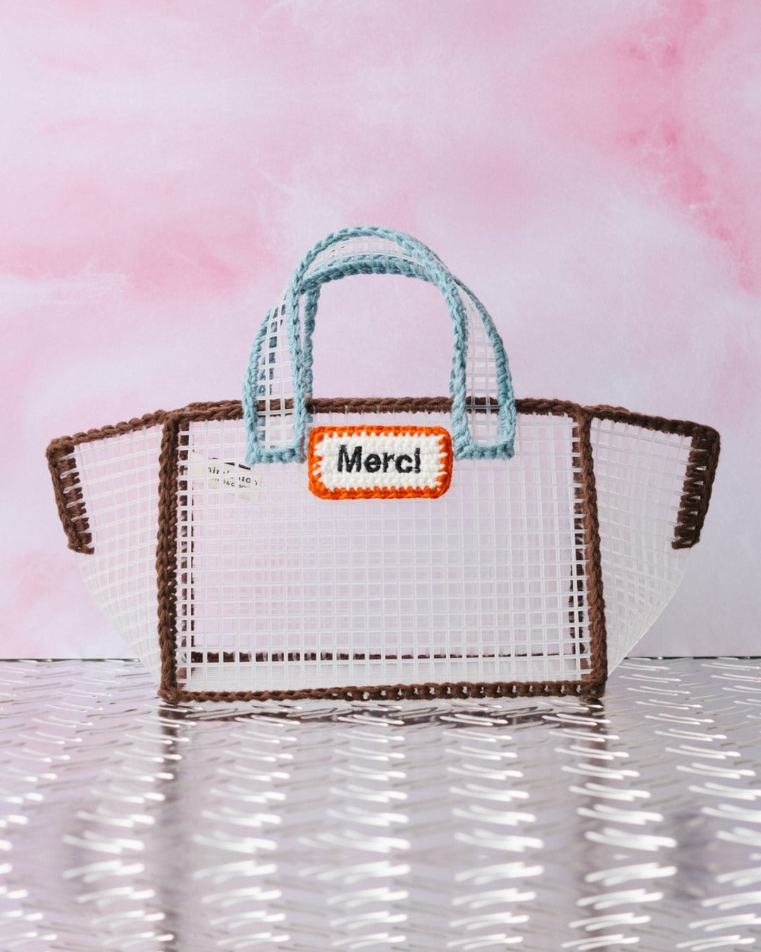 Merci x Mimi Salon - Sac Panier Xs - Marron & Bleu