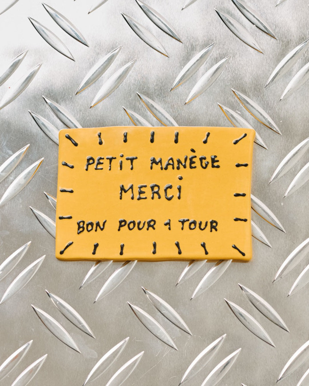 Merci x Michela Castagnaro - Ride ticket Merci ceramic - Yellow