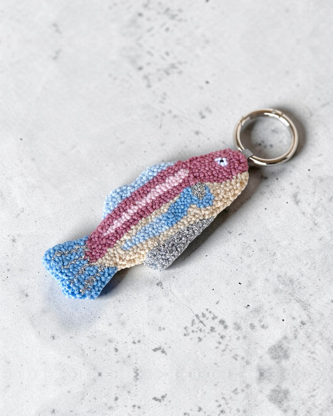 N2 Studio - Porte Clé Sardine - Bleu Lilac & Crème