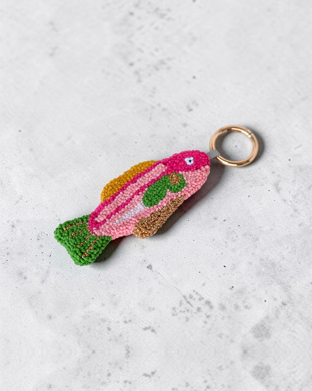 N2 Studio - Porte Clé Sardine - Rose & Vert