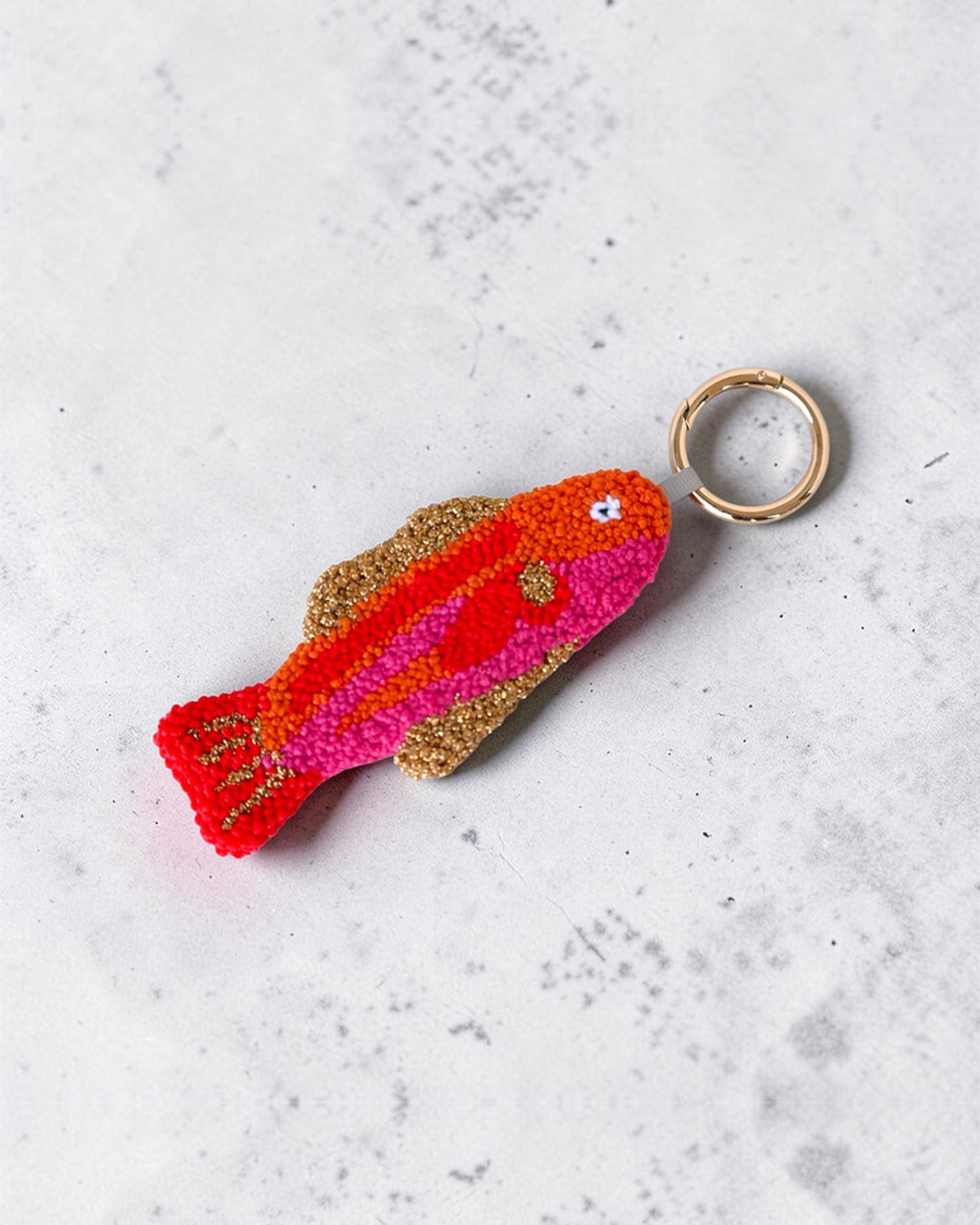 N2 Studio - Porte Clé Sardine - Rose Rouge & Orange