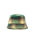 Cableami - 70s Wool Shaggy Check Hat - Green