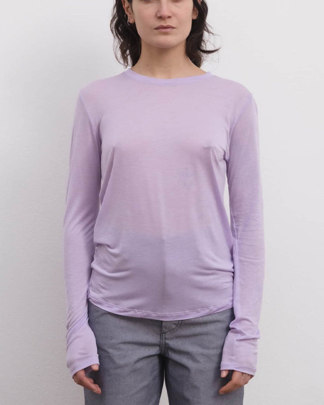 Baserange - Long Sleeve T Shirt - Purple