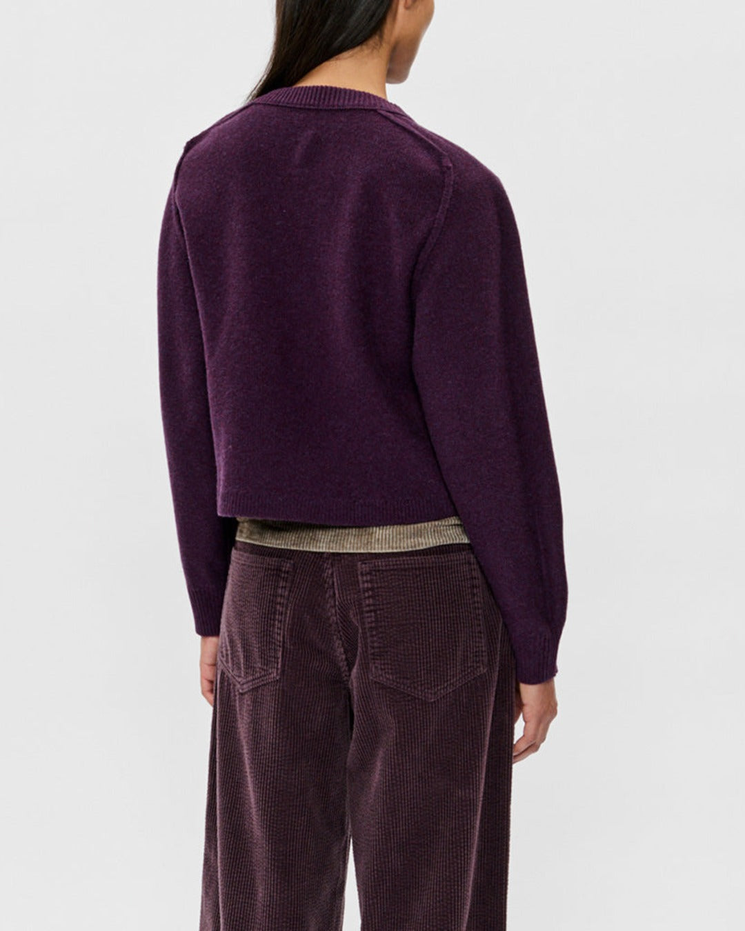 6397 - Selvedge cardigan - Boysenberry