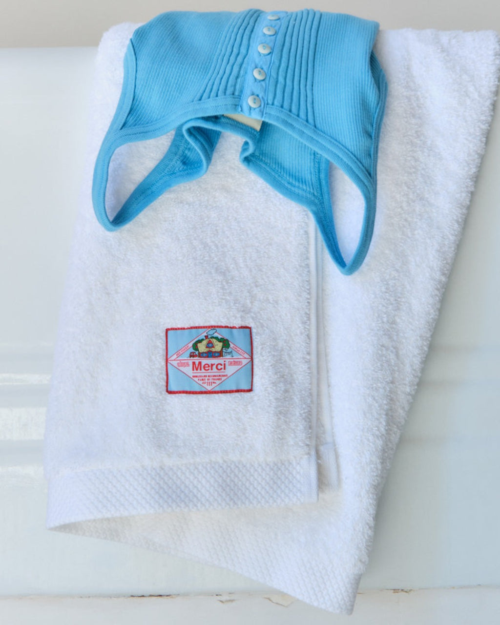 Merci - Terry Cloth Bath Towel - White Mist
