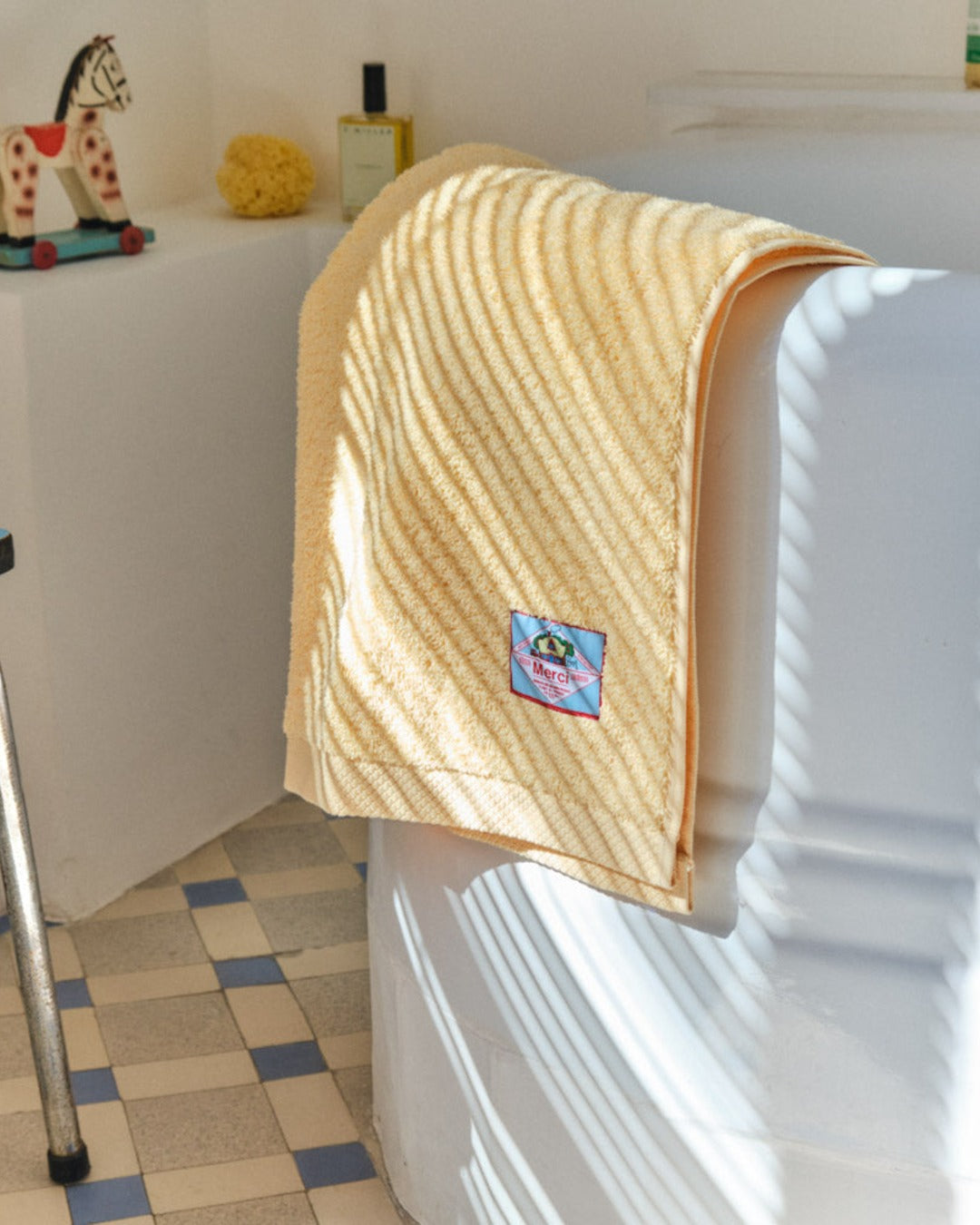 Merci - Terry Cloth Bath Towel - Zenith Yellow