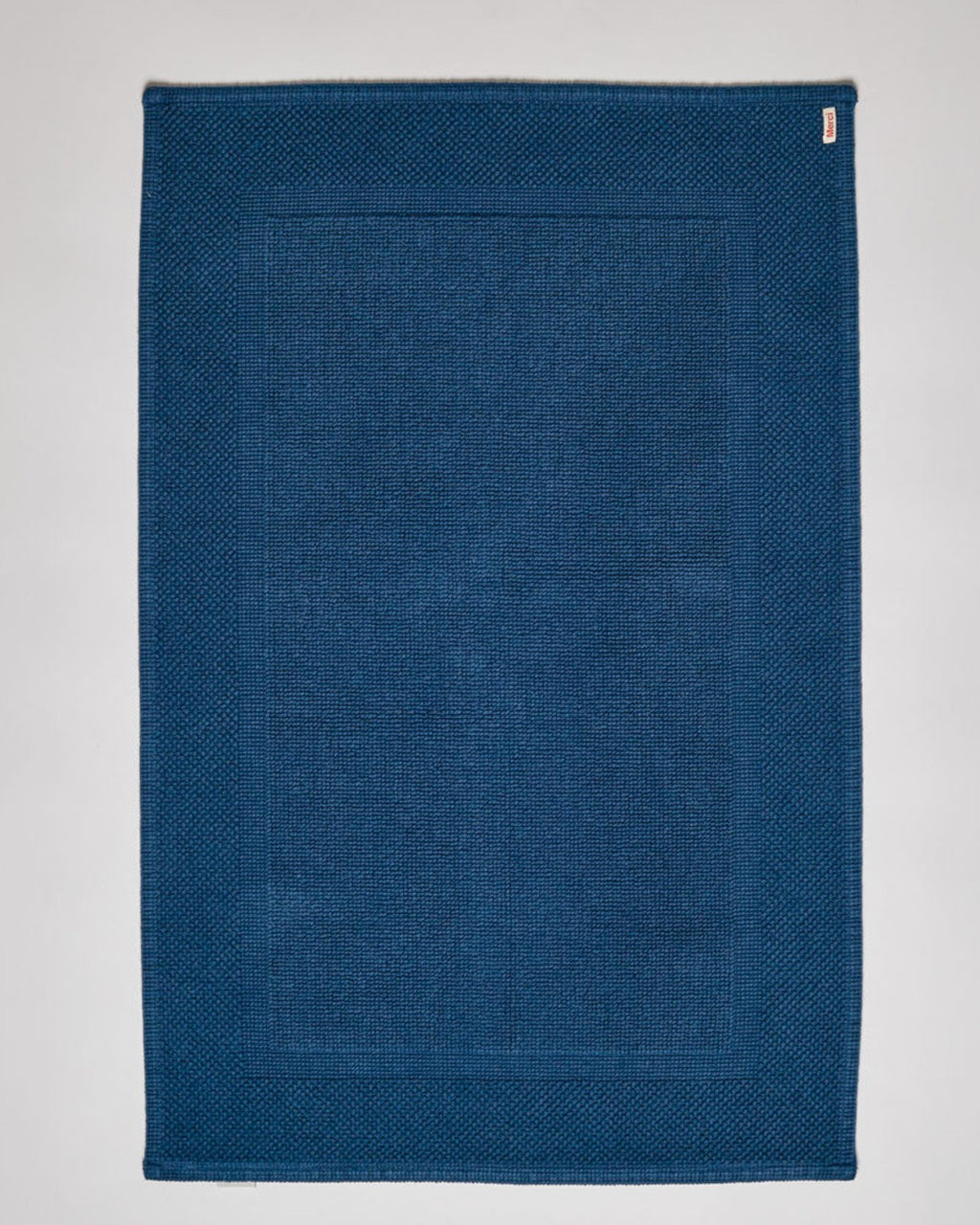 Merci - Tapis De Bain En Coton - Bleu Nuit