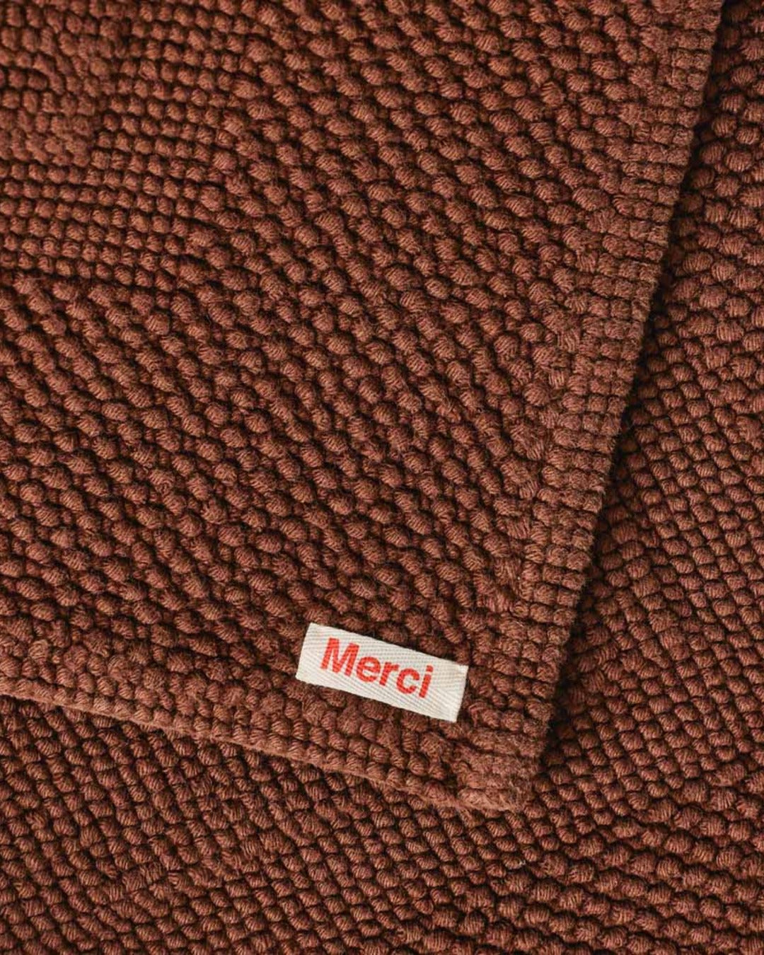 Merci - Cotton Bath Mat - Sepia Brown