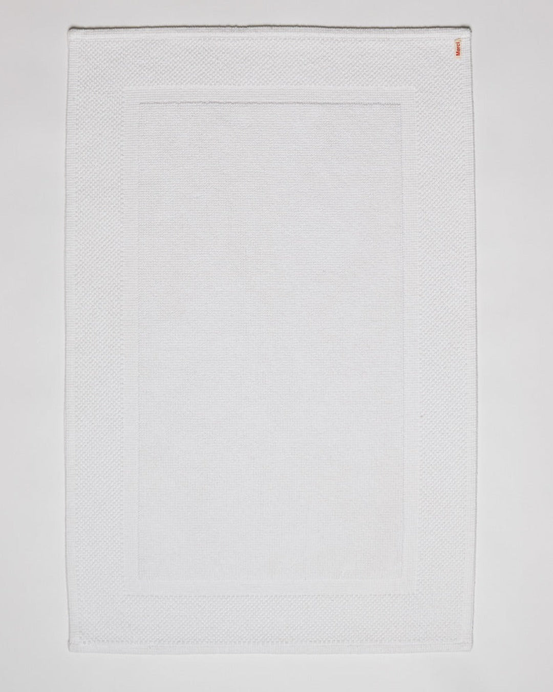 Merci - Tapis De Bain En Coton - Blanc Brume