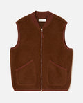 Universal Works - Sleeveless Zip Vest - Cocoa
