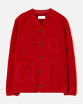 Universal Works - Cardigan Laine - Rouge Scarlet
