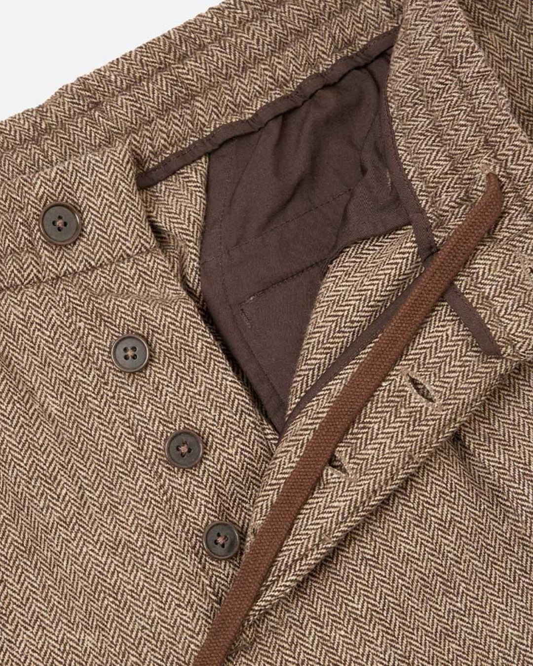 Universal Works - Pantalon Pleated Track - Marron