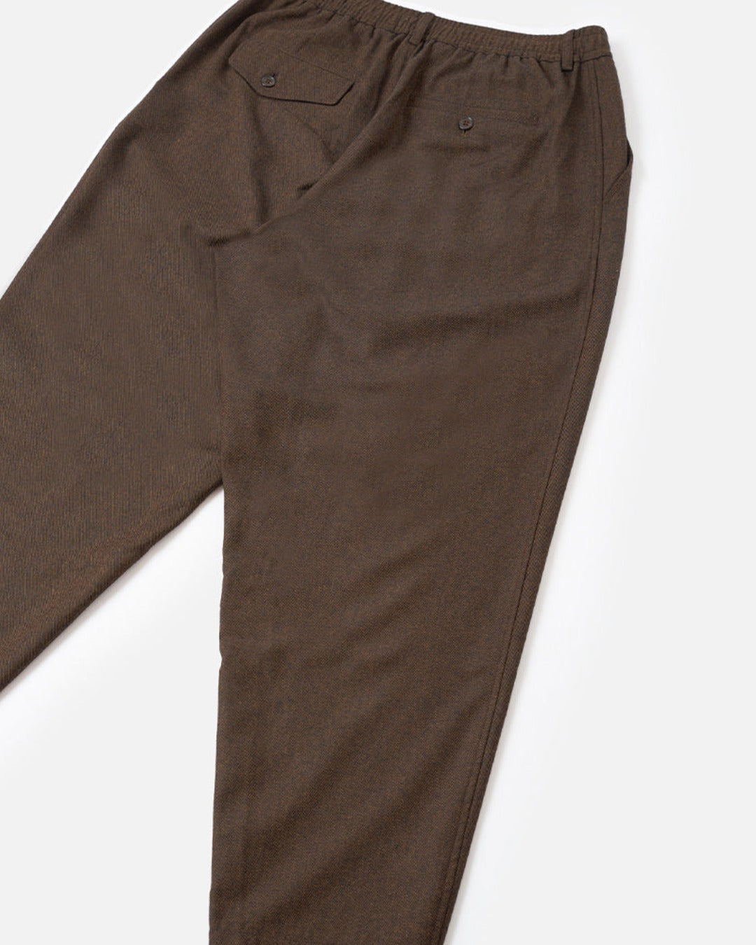 Universal Works - Pleated Track Tweed Trousers - Brown
