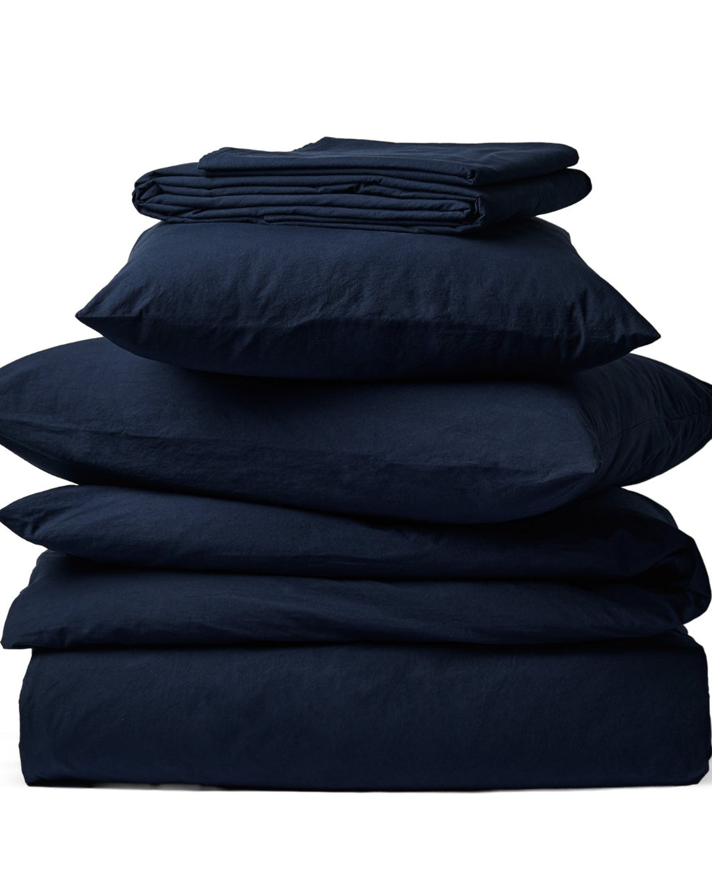 Merci - Cotton percale duvet cover - Midnight Blue