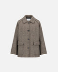Harris Wharf London - Manteau Raglan - Crème & Marron