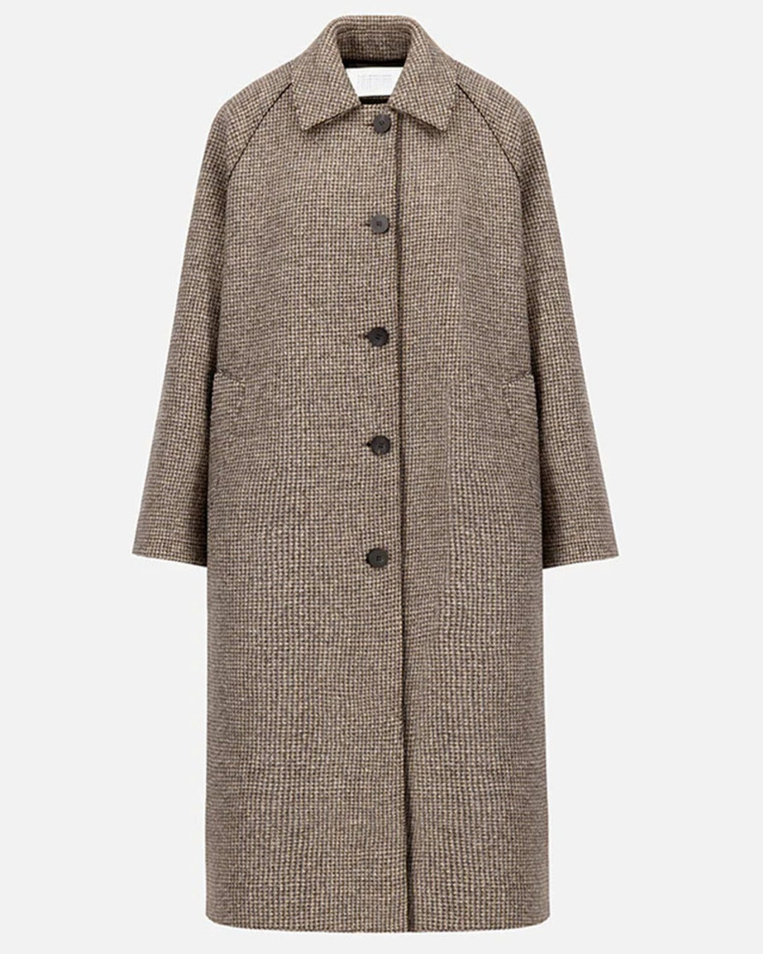 Harris Wharf London - Manteau Balmacaan - Crème & Marron