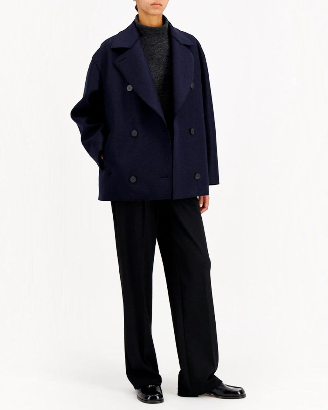 Harris Wharf London - Manteau Peacoat Oversized - Marine