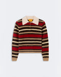 Guest In Residence - Pull Grizzly Cropped Rugby - Carmine Combo