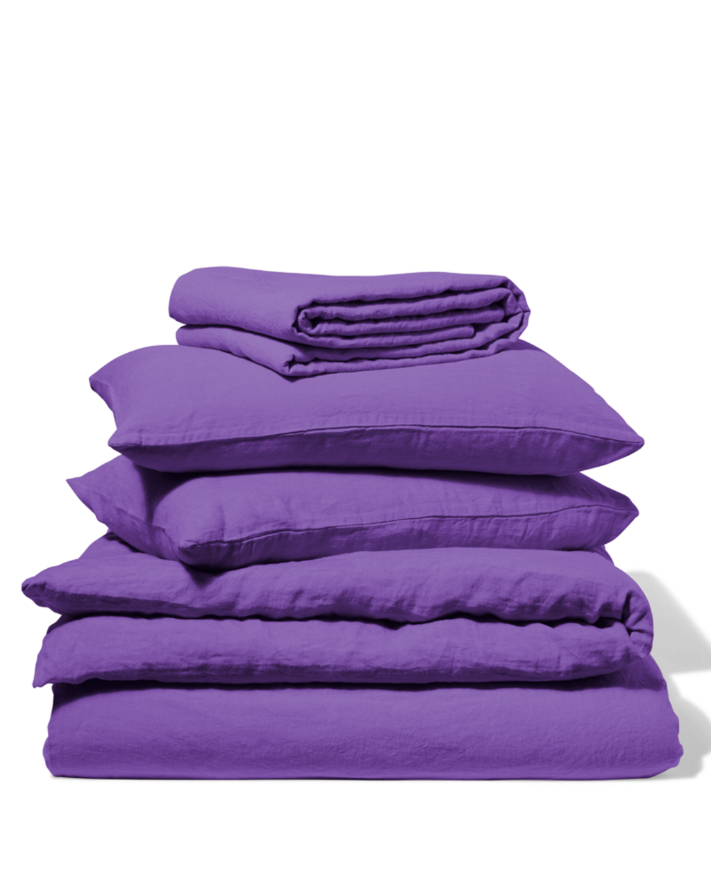 Merci - Washed linen pillowcase - Storm Violet
