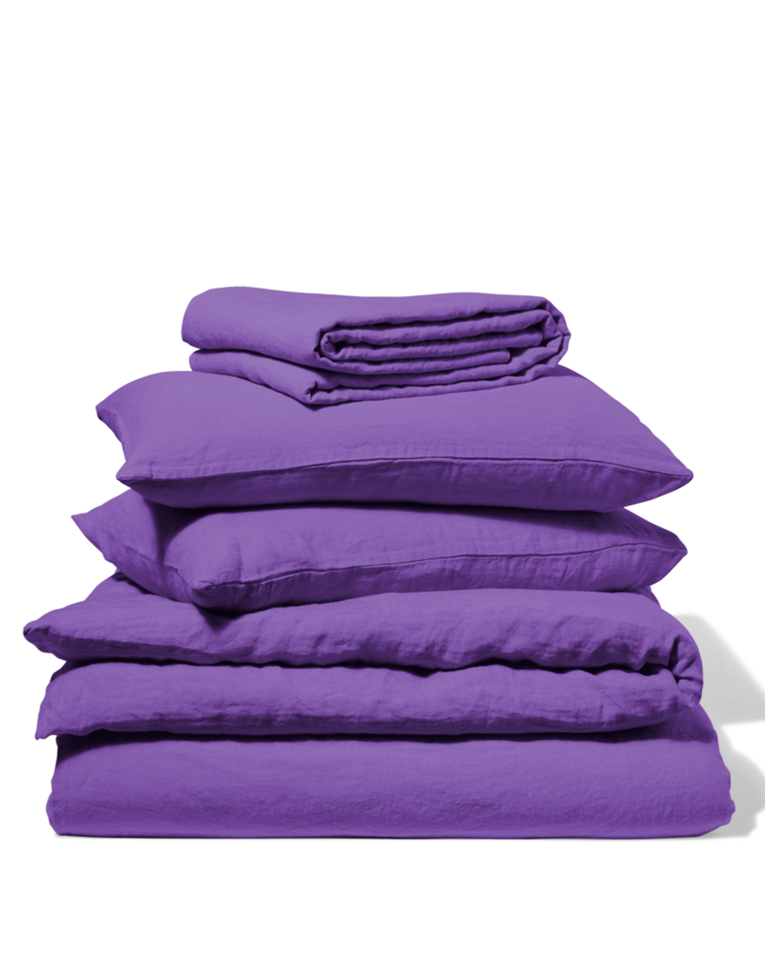 Merci - Washed linen pillowcase - Storm Violet