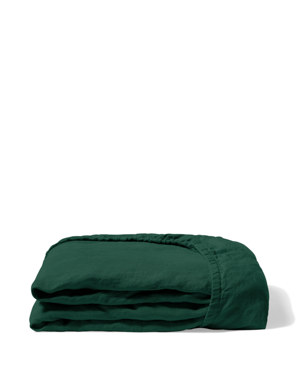 Merci - Washed linen fitted sheet - Sequoia Green