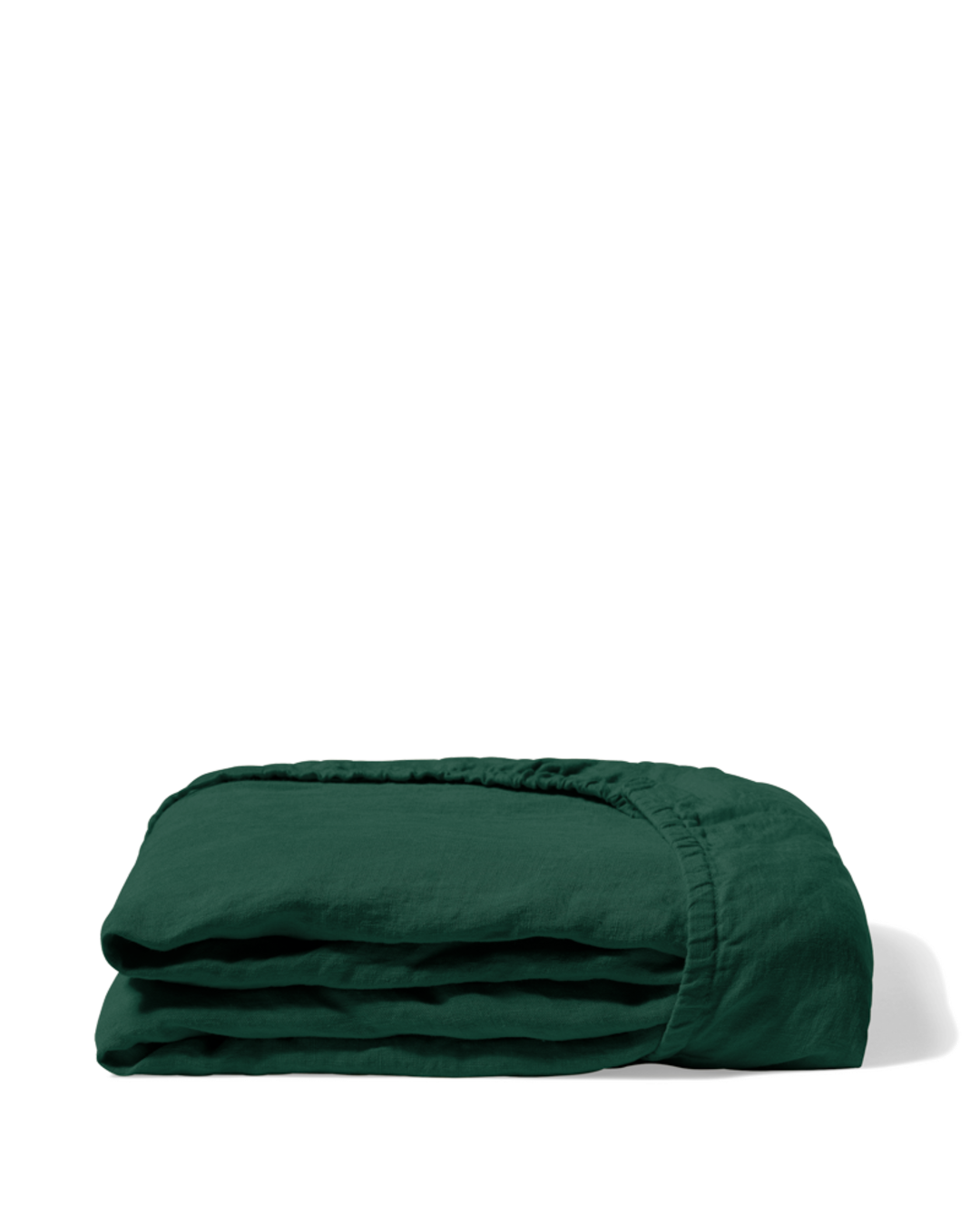 Merci - Washed linen fitted sheet - Sequoia Green