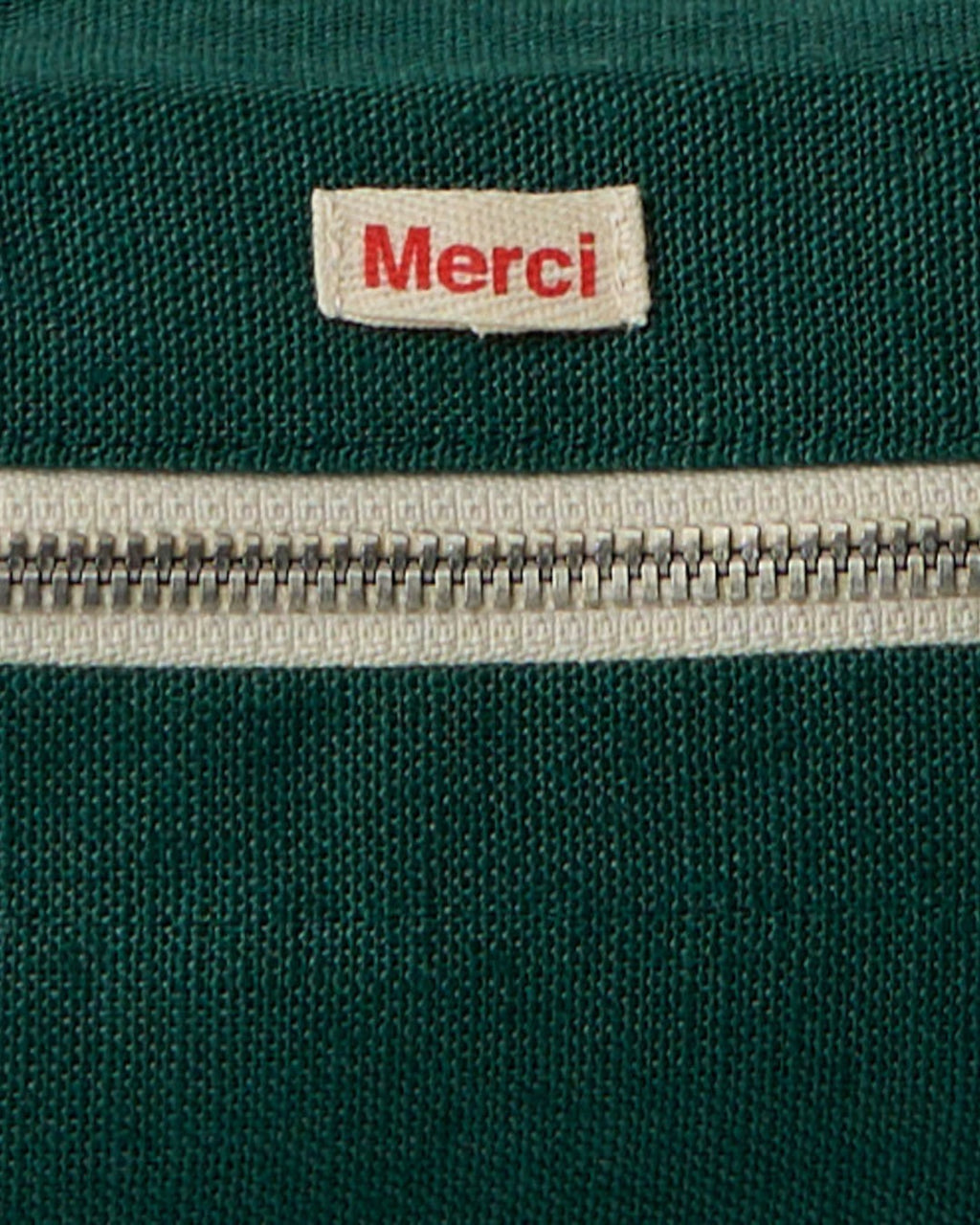 Merci - Trousse De Toilette En Lin Lavé - Vert Séquoia