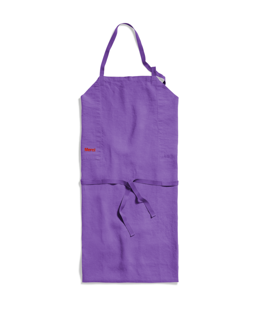 Merci - Tablier En Lin Lavé - Violet Orage