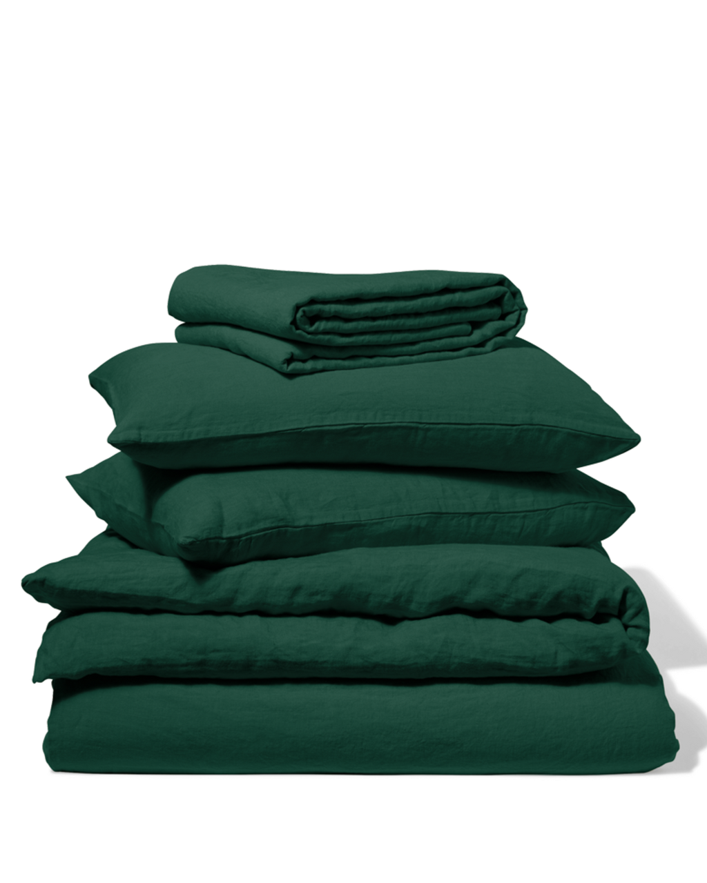 Merci - Washed linen duvet cover - Sequoia Green