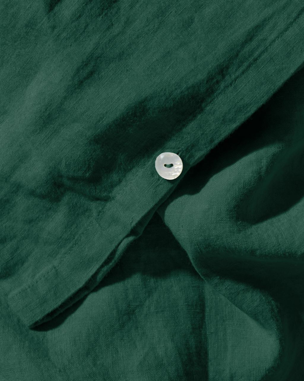 Merci - Washed linen duvet cover - Sequoia Green