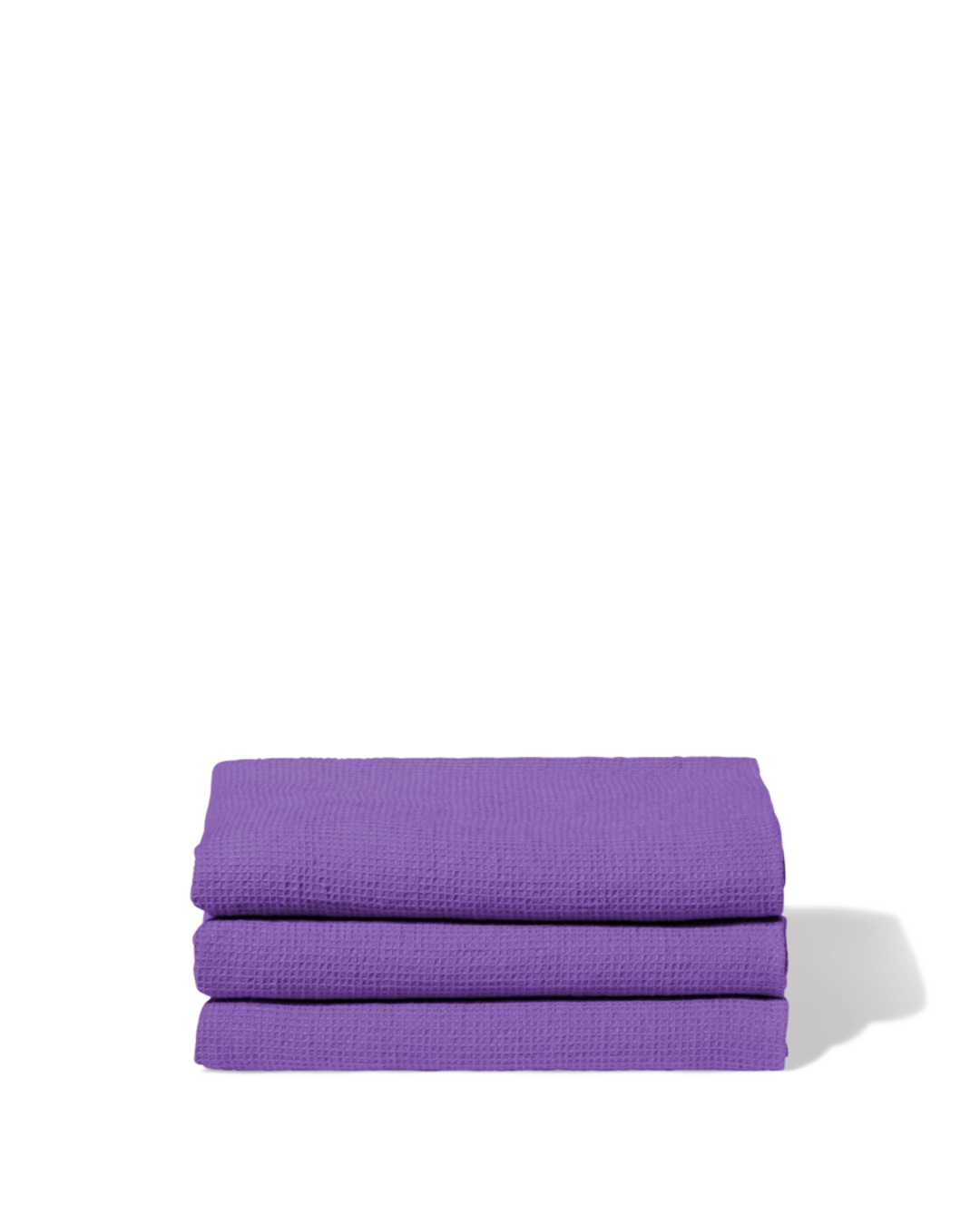 Merci - Serviette De Bain En Lin Nid D'Abeille - Violet Orage