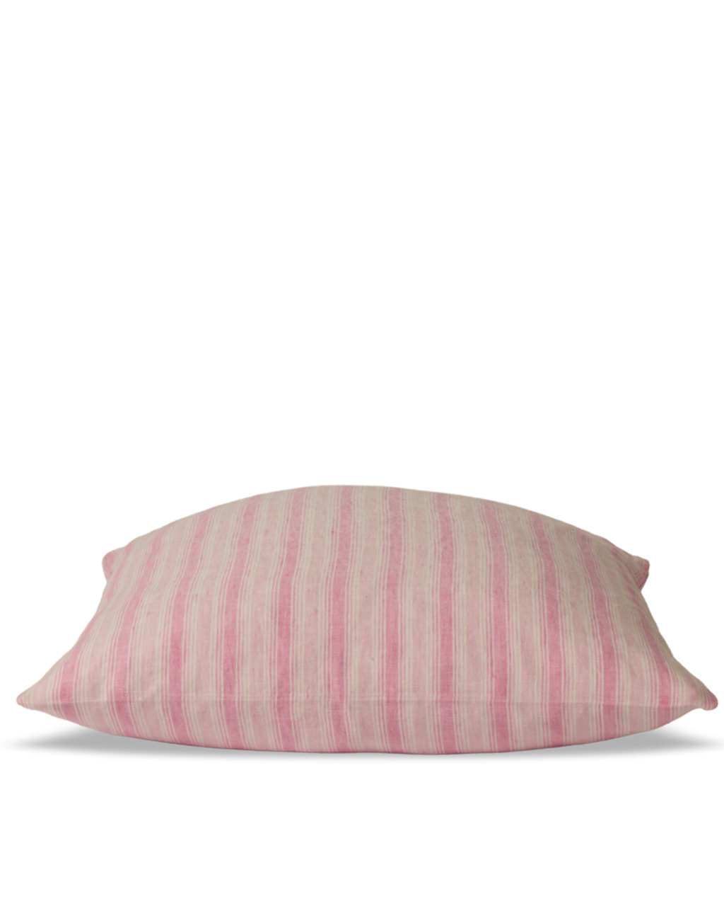 Merci - Washed linen pillowcase - Pink Weft Stripes