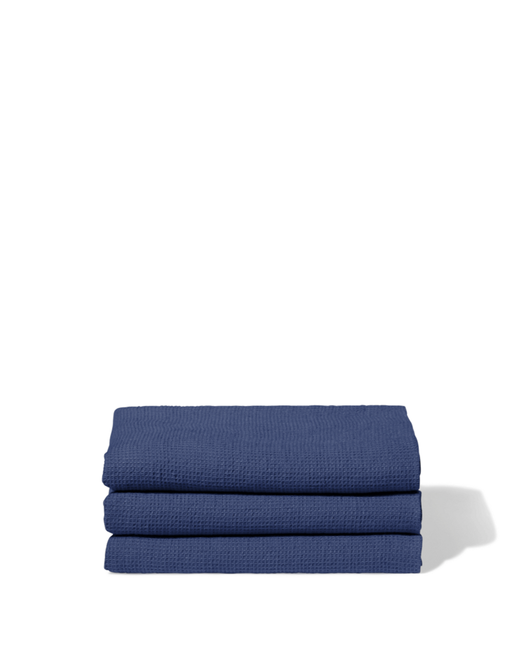 Merci - Linen bath towel - Honeycomb - Blue Pacific