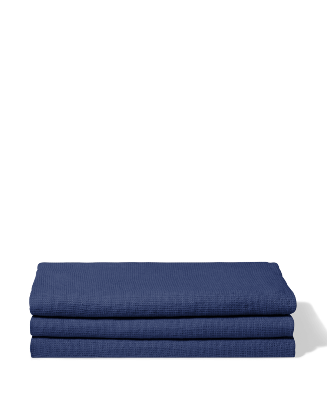 Merci - Linen bath towel - Honeycomb - Blue Pacific