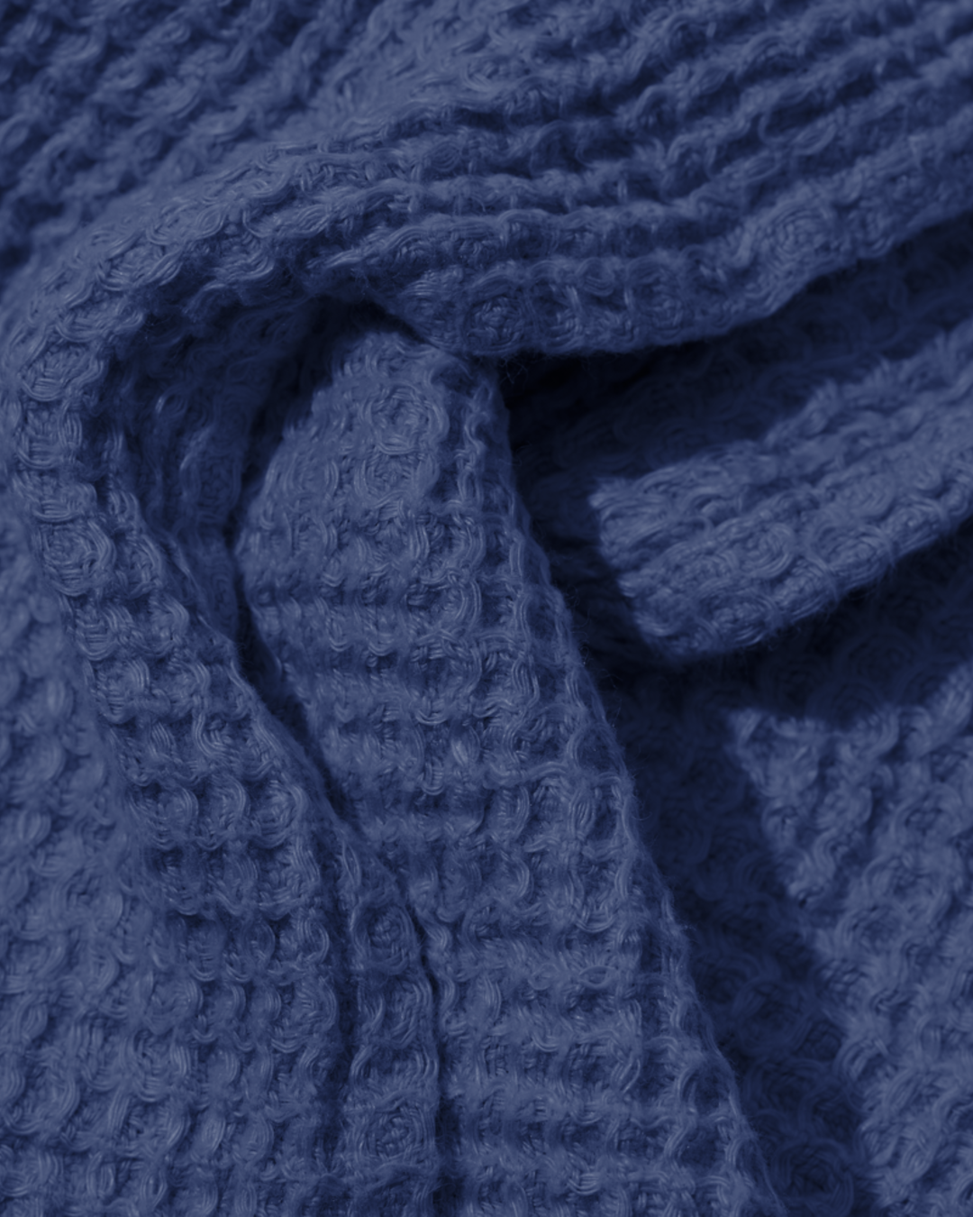 Merci - Linen bath towel - Honeycomb - Blue Pacific