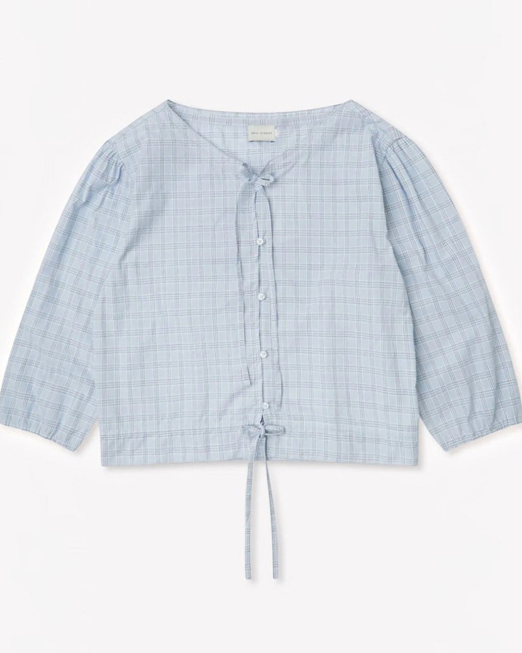 Deiji Studio - Chemise À Cordons - Carreaux Bleu