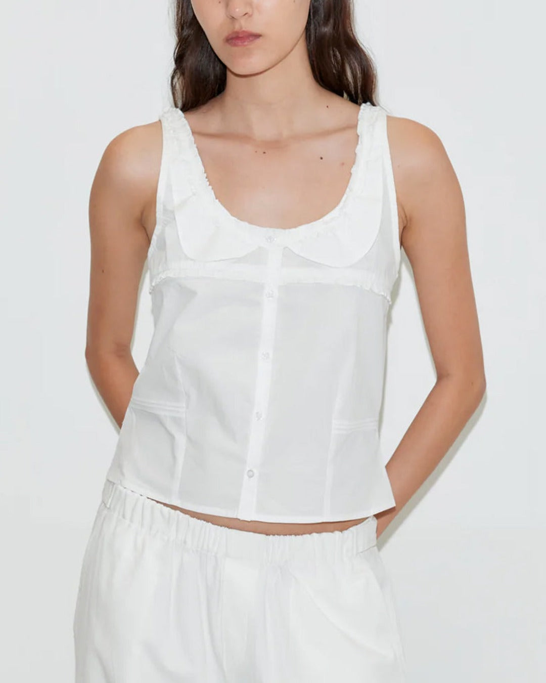 Deiji Studio - Top Frills - Blanc