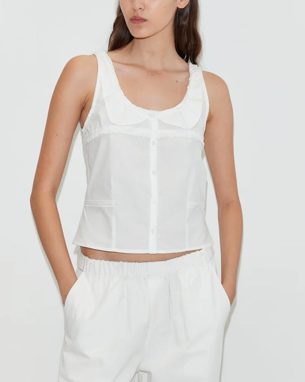 Deiji Studio - Top Frills - Blanc
