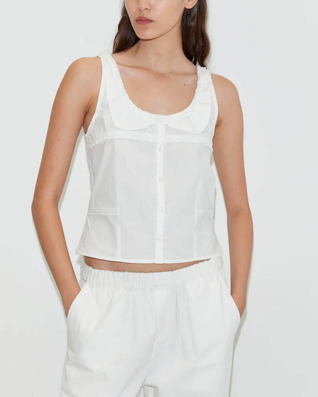 Deiji Studio - Top Frills - Blanc