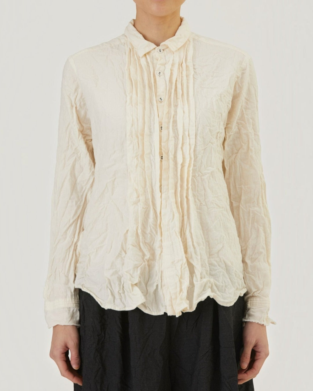Pas De Calais - Crinkled Blouse - Ivory