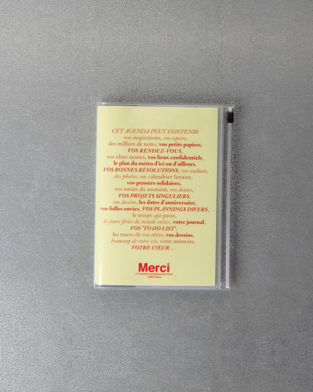 Merci - Agenda Oct. 2026 Déc. 2027 - Jaune Sorbet
