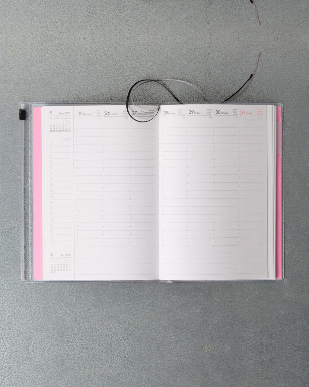 Merci - Calendar Merci Oct. 2026 – Dec. 2027 - Pink & White