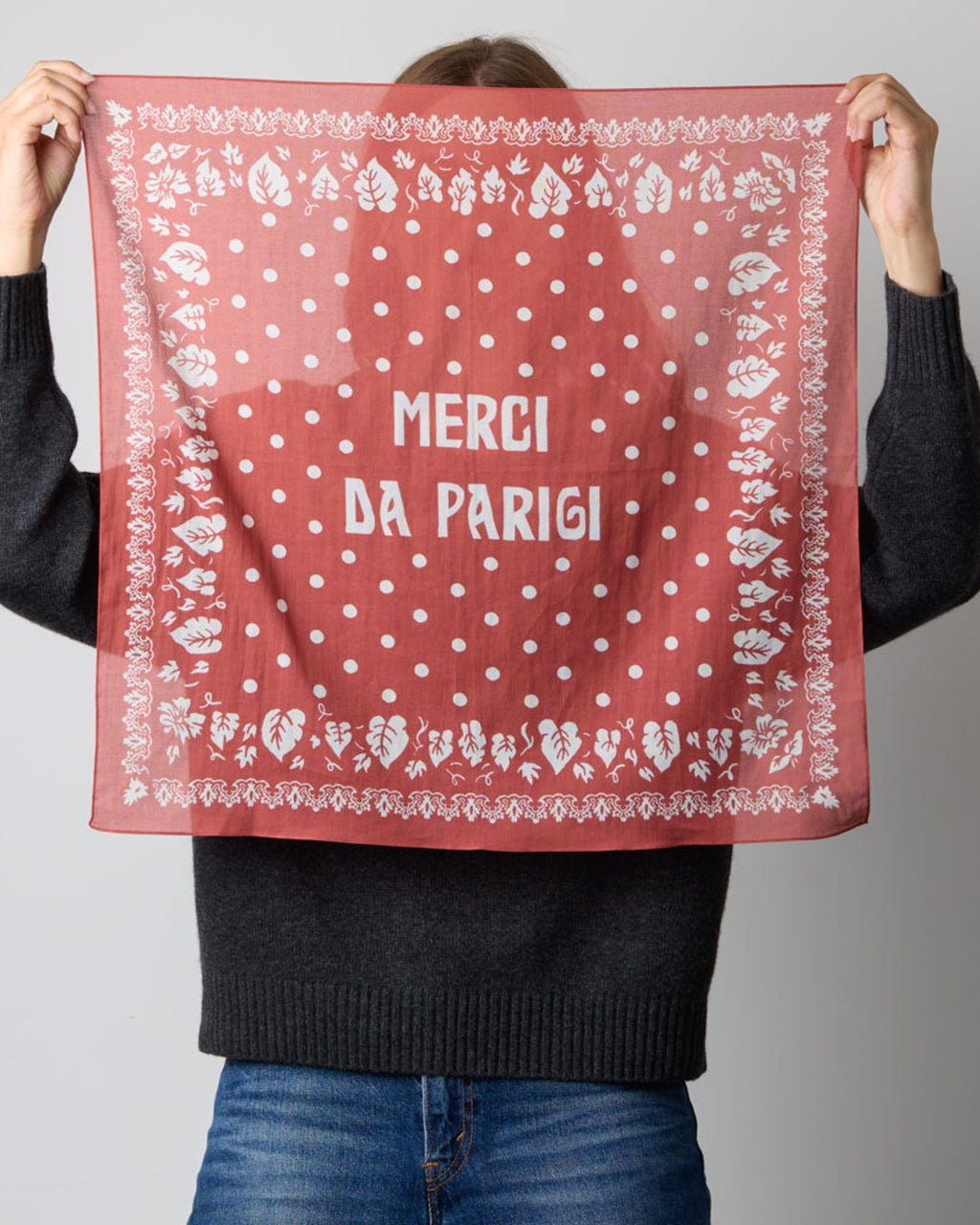 Merci - Bandana Da Parigi - Rouge & Ecru