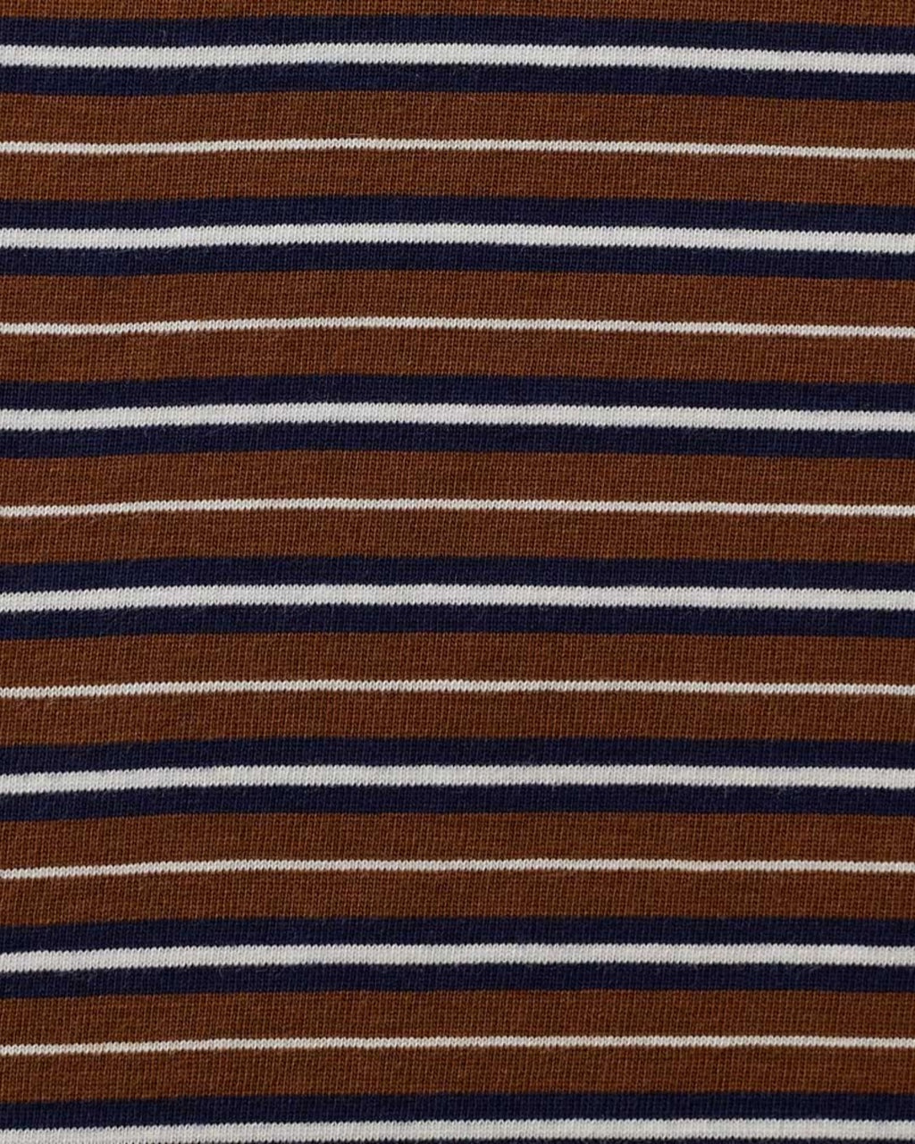Merci - Rob Striped T-Shirt - Brown & Navy